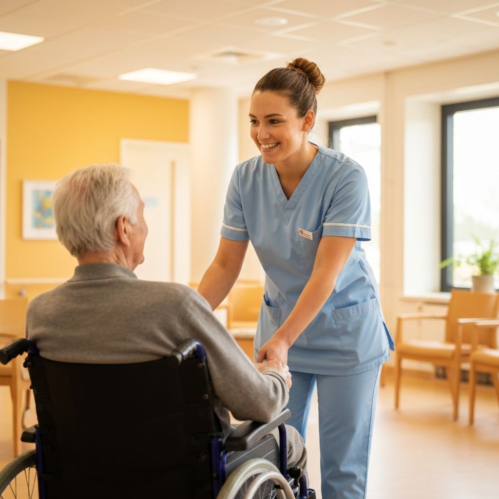 Zorg medewerker aan het werk